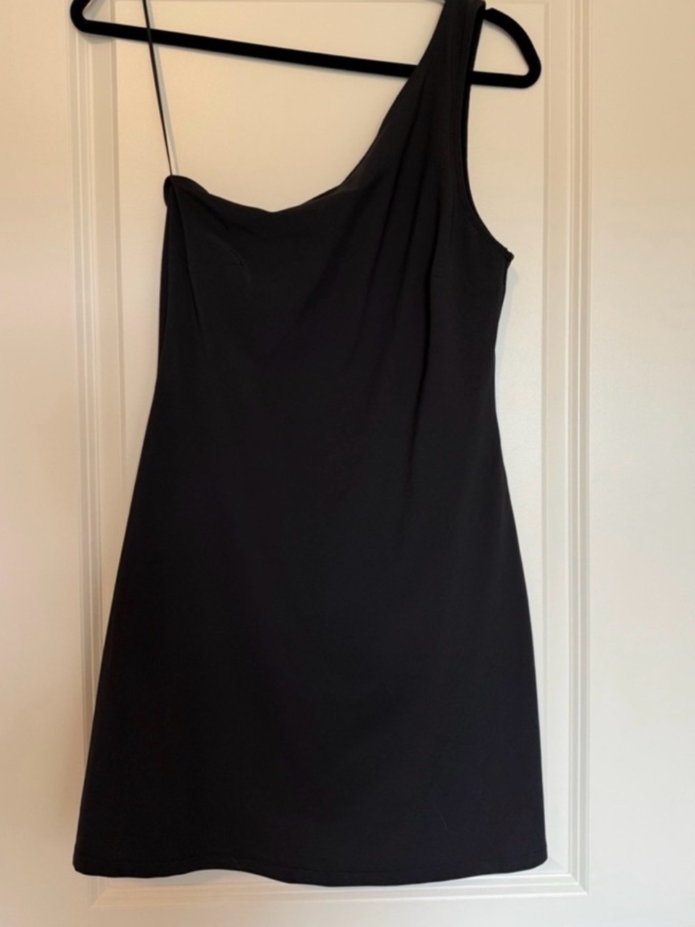 Abercrombie & Fitch Black One-Shoulder Mini Dress